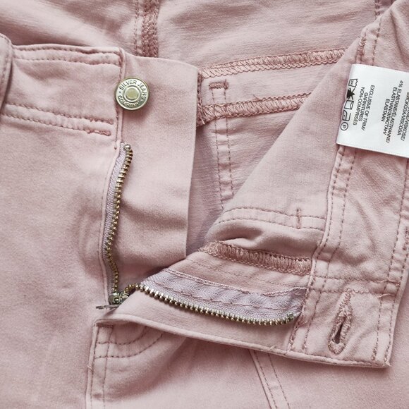 Silver Jeans utility slim crop cargo pants light pink women's size W31/L25 - Picture 8 of 15